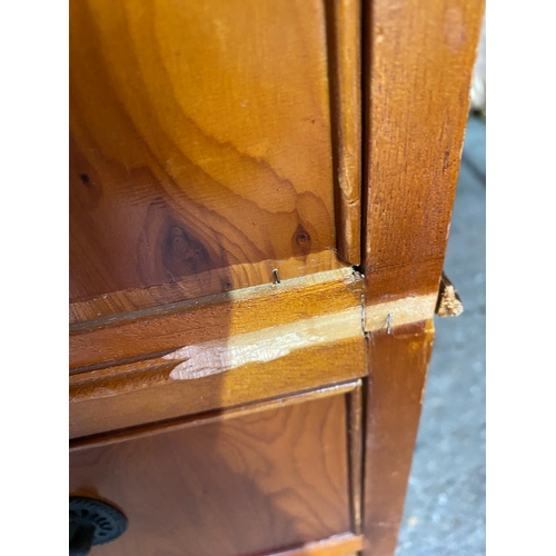 342 - Vintage Pedestal desk with green leather top 

Dimensions -  23