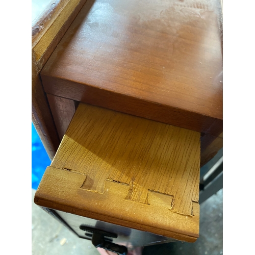 342 - Vintage Pedestal desk with green leather top 

Dimensions -  23