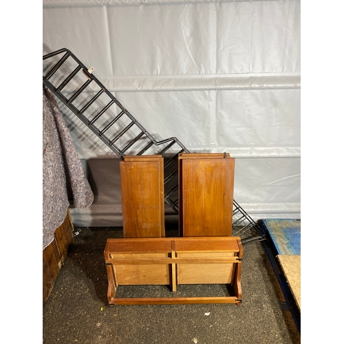 349 - Mid Century Teak Ladderax system including 

Three of each narrow and wide shelves.