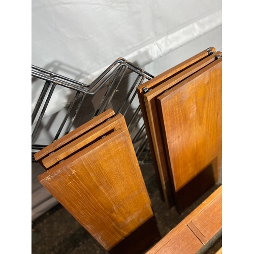 349 - Mid Century Teak Ladderax system including 

Three of each narrow and wide shelves.