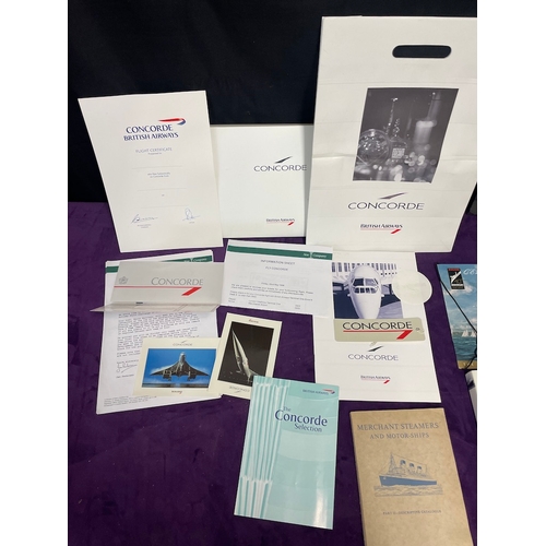 100 - Cunard 40th Anniversary Commemorative Gift Book + British Airways Concorde passenger Pack