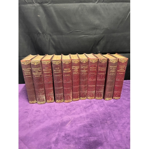 Eleven Volumes of Charles Dickens Novels - Hazel, Watson & Viney