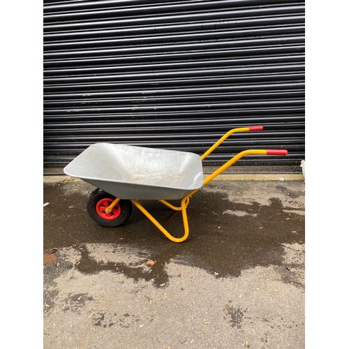 368 - Galvanised Metal Wheel barrow