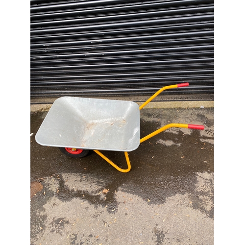 368 - Galvanised Metal Wheel barrow