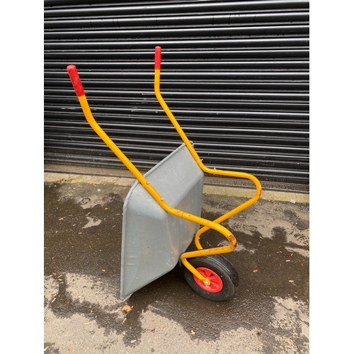 368 - Galvanised Metal Wheel barrow