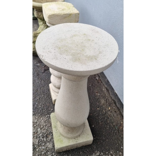 379 - Two stone garden plinths