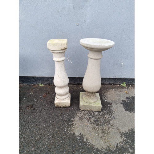 379 - Two stone garden plinths