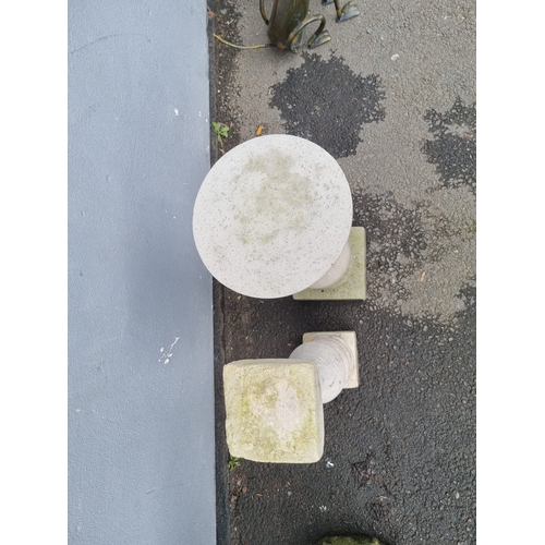 379 - Two stone garden plinths