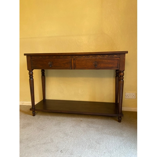 255 - Late 20th century Two draw sideboard / console hall table

Dimensions - 47.5 