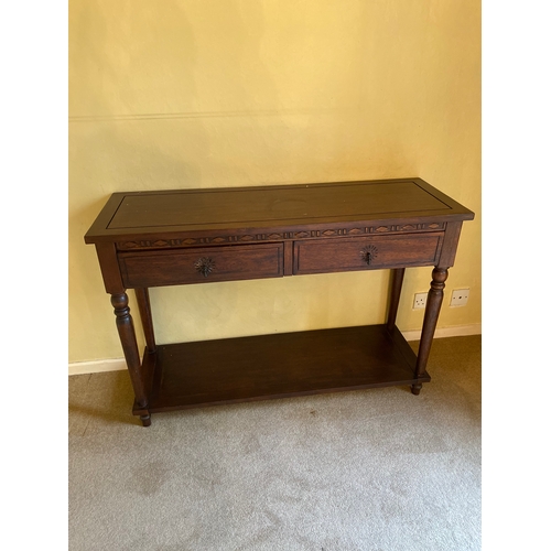 255 - Late 20th century Two draw sideboard / console hall table

Dimensions - 47.5 