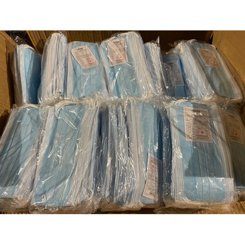 415 - A box containing 5000 brand new disposable 3-layer masks (ear loop type). Blue - Non Medical