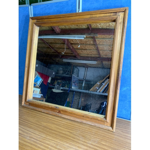 244 - Large Oak framed Mirror. 

Dimensions - 40