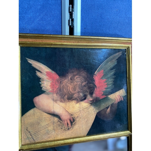 250 - Il Rosso Fiorentino XVI th Century Angel playing the lute mirror. 

Dimensions - 37.5