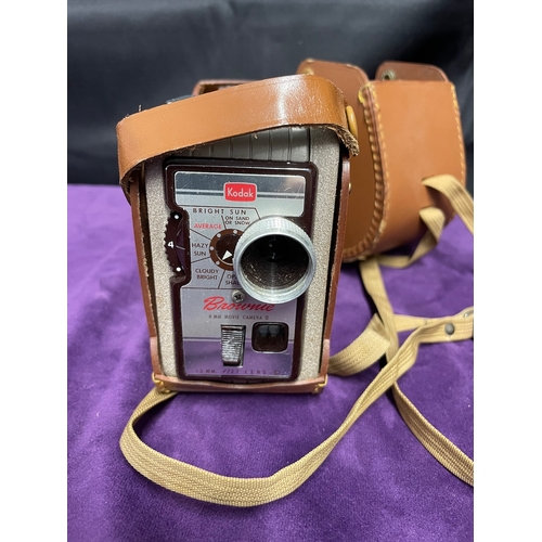 175 - Vintage Beirette Camera + Kodak Brownie 8mm Movie Camera