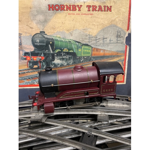 181 - Vintage Hornby Meccano Tin Plate Clockwork Train Set - O Gauge LMS 5600