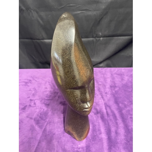 35C - African Masters Shona Serpentine Stone Sculptor by Agnes Nyanhongo  - 30cm