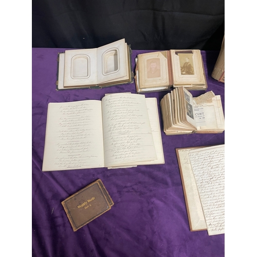 199 - Interesting lot of early 19th century diaries / journals / + 19th & early 20th century photographs o... 