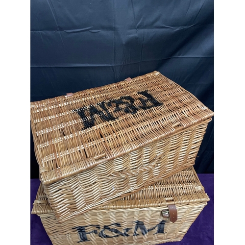 201 - Two Fortnum & Masons branded whicker baskets