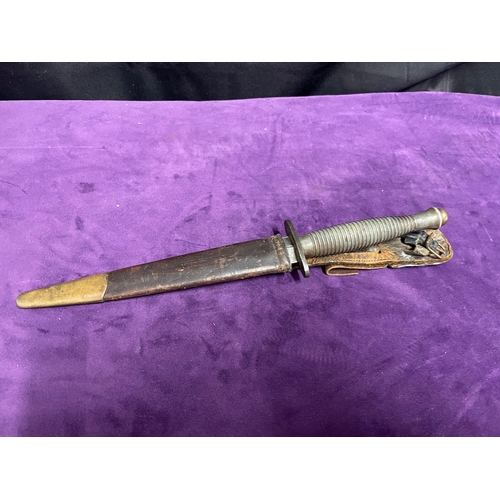 202 - Dagger / Fighting Knife with Scabbard early 20th century