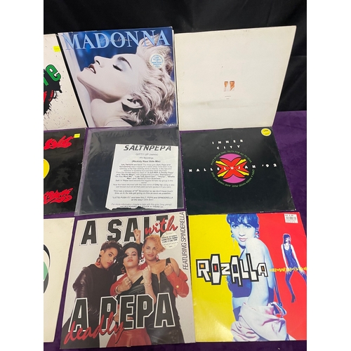 214 - Collection of Dance / POP LP's inc Erasure, Beat Dis, War Groovin, Salt & Pepa inc White label, Roza... 