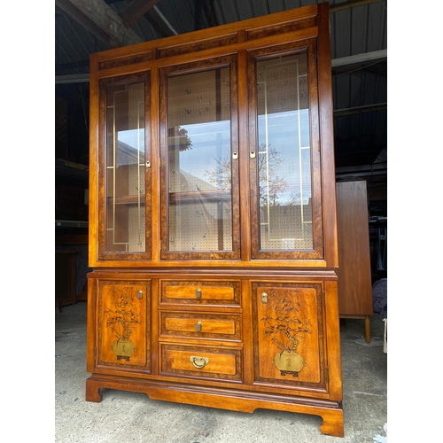 494 - Modern Oriental Mahogany Display over Cabinet
American made Basse