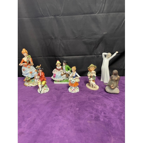 8 - Collection of vintage ceramic figurines inc Goebel / NAO etc