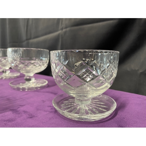 49 - Set of 11 Good Quality Cut Crystal Dessert Bowls