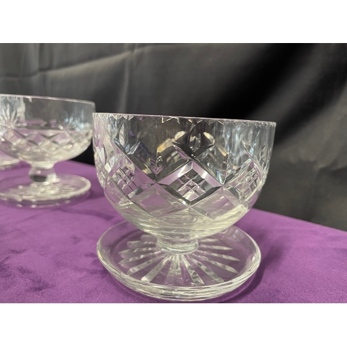 49 - Set of 11 Good Quality Cut Crystal Dessert Bowls