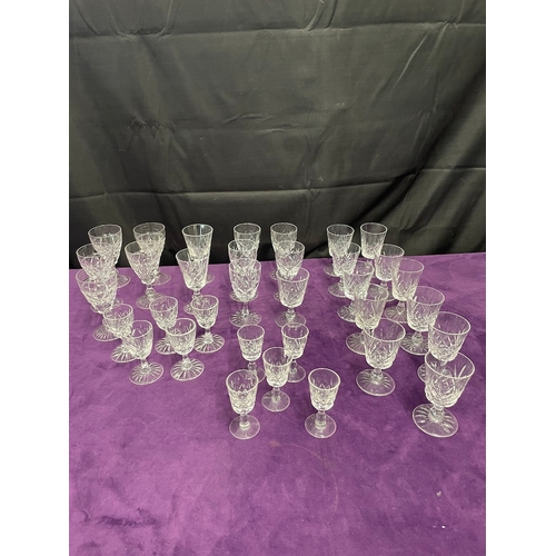 52 - Quantity of Cut Crystal Glasses / goblets