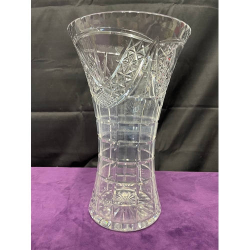 53 - Lot of three good quality cut crystal vases