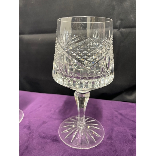 57 - Quantity of 12 Irish Tyrone very good quality cut crystal glasses