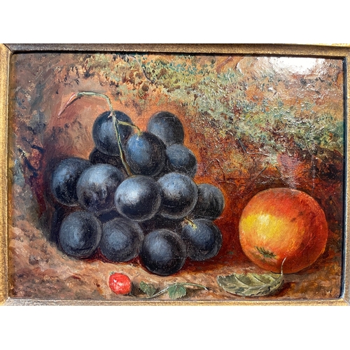 2 - Two 19th Century Oil on Canvas Still Life of fruits by same hand framed in matching gilded period fr... 