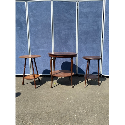 400 - Three Antique Side / Lamp Tables 

See images for all dimensions