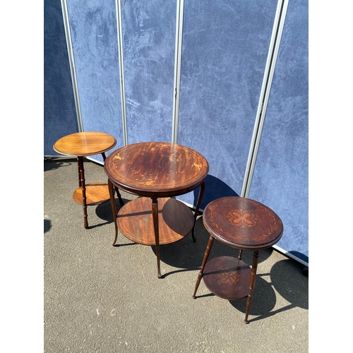 400 - Three Antique Side / Lamp Tables 

See images for all dimensions