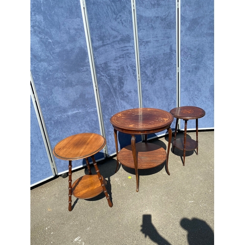 400 - Three Antique Side / Lamp Tables 

See images for all dimensions