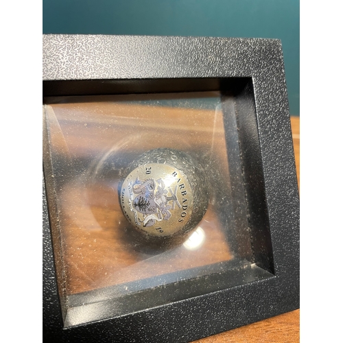 70 - 2019 Barbados Silver Spherical $5 coin 