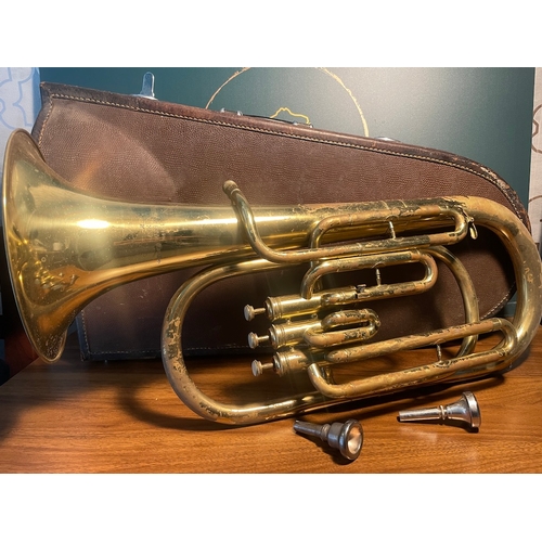 227 - Vintage Brass Lark Tuba M4051 in case
