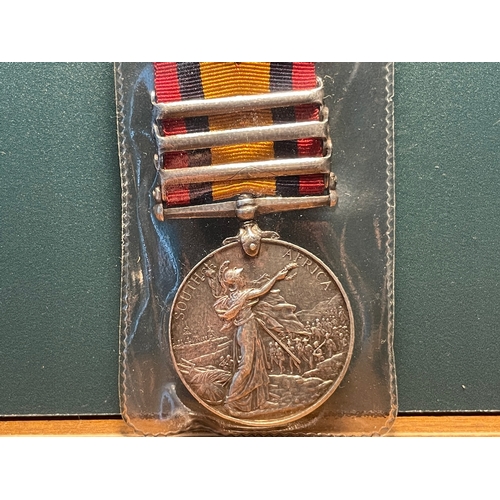 159 - Queens South Africa Medal Private J Marsh South Lancs Regiment 5820 w/ 3 Clasps Transvaal / Orange F... 