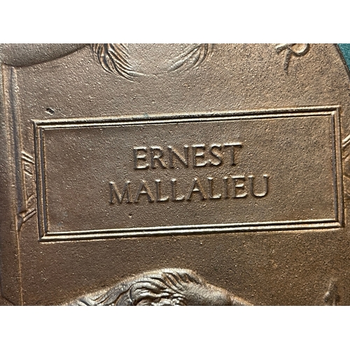 169 - WW1 Bronze Death Plaque / Penny - Ernest Mallalieu