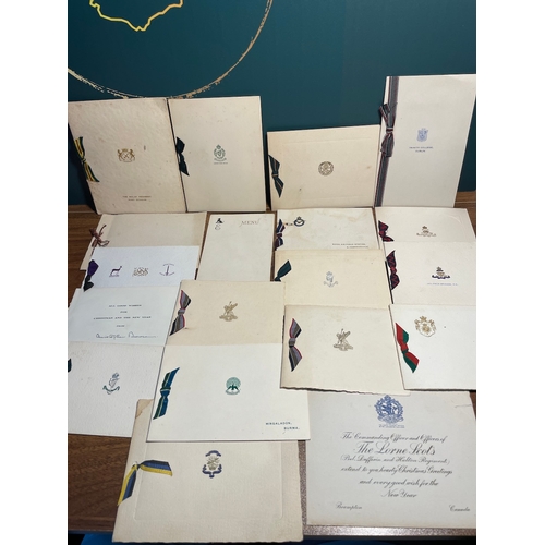 185 - Quantity of WW1 / WW2 Military Christmas Cards from Various Regimental Outfits