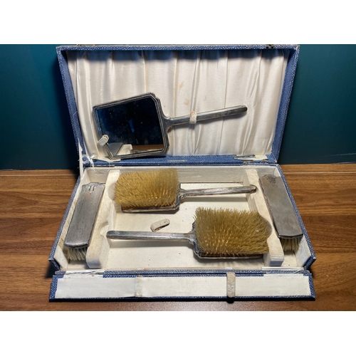 98D - 1930's Sterling Silver Vanity set by William Neale & Sons Ltd Birmingham 1935 - all identical marks