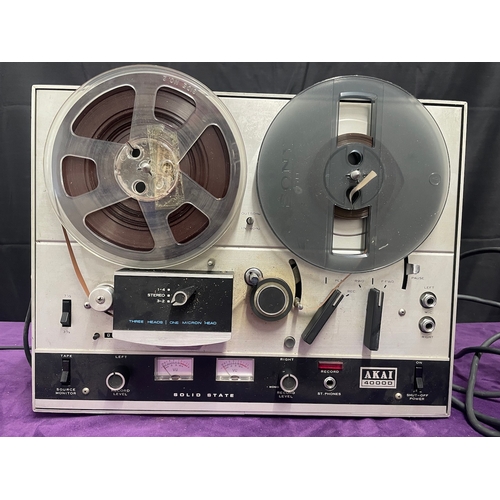 4 - Vintage AKAI 40000 Reel to Reel with cover