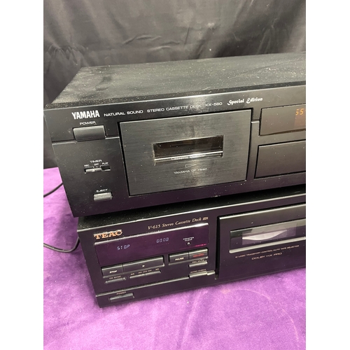 9 - Yamaha KX580 Cassette Deck + Teac V615 Cassette Deck