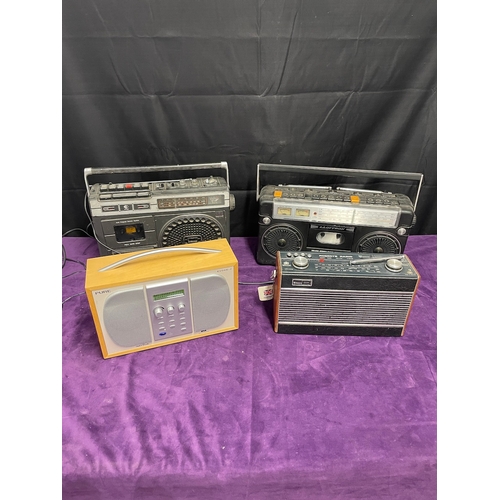 16 - Quantity of Four Vintage Radios / Roberts R600 / Lloytron / Sharp GF3700 + Pure DAB radio