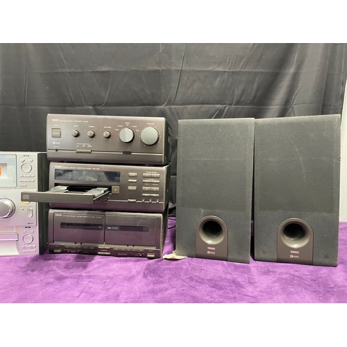 26 - Sony & Yamaha Hifi Systems with speakers