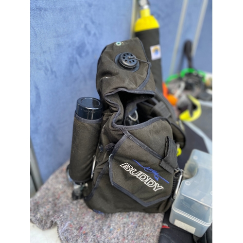 231 - A selection of diving equipment. Including makers, Pivot, Mares and Mistral.