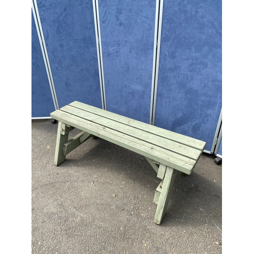 245 - Painted wooden 4.2 foot garden bench