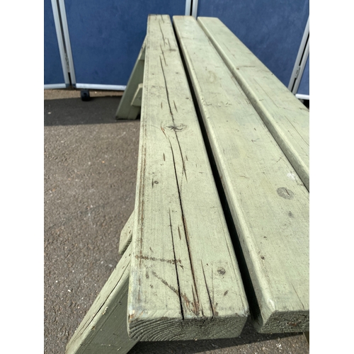 245 - Painted wooden 4.2 foot garden bench