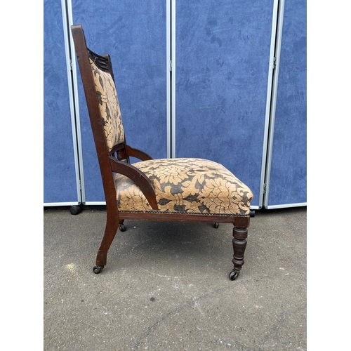 259 - Antique ebonized bedroom/ladies chair