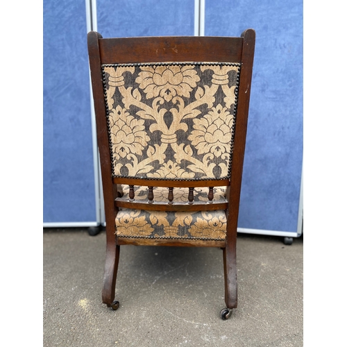 259 - Antique ebonized bedroom/ladies chair